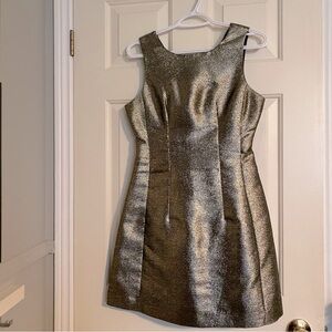 Smart Set sleeveless gold dress, size 2 (fits like size 4), fit and flare